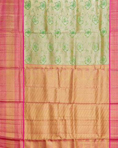 The gold tissue Kanjivaram saree