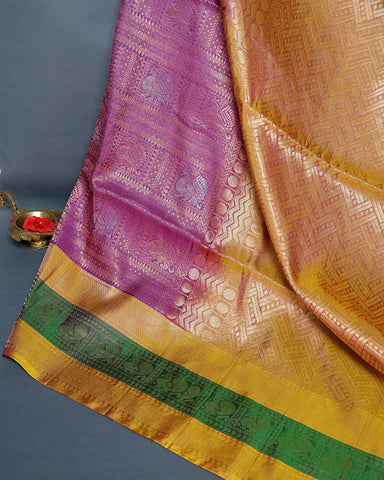 Purple kanjivaram silk saree