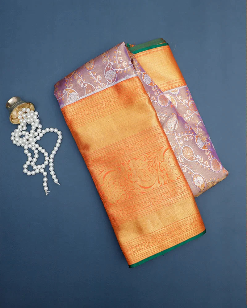 Purple Tissue Kanjivaram Saree