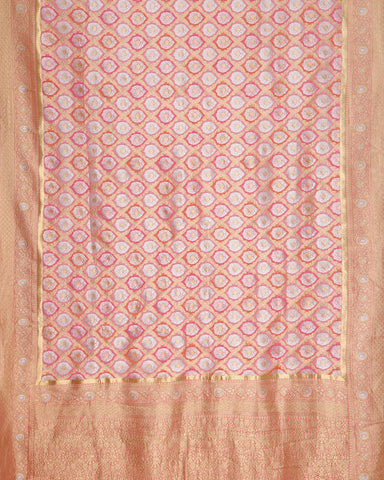 Pink Banarasi Georgette Silk Saree