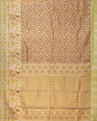 Light Brown Tissue Kanjivaram Silk Saree